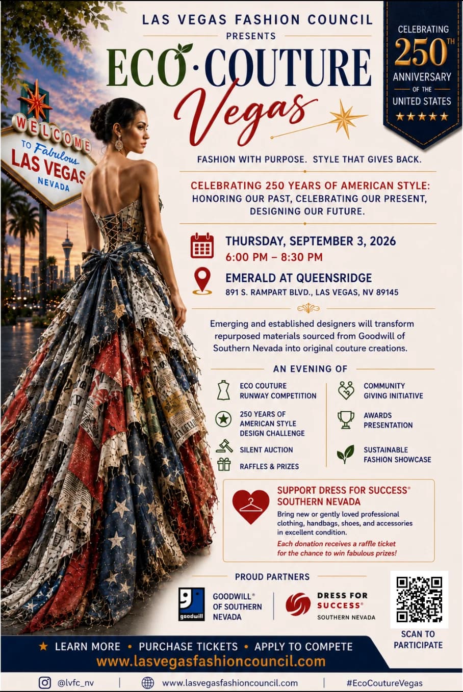 Eco Couture 2026 poster — September 3, 2026 at Emerald at Queensridge